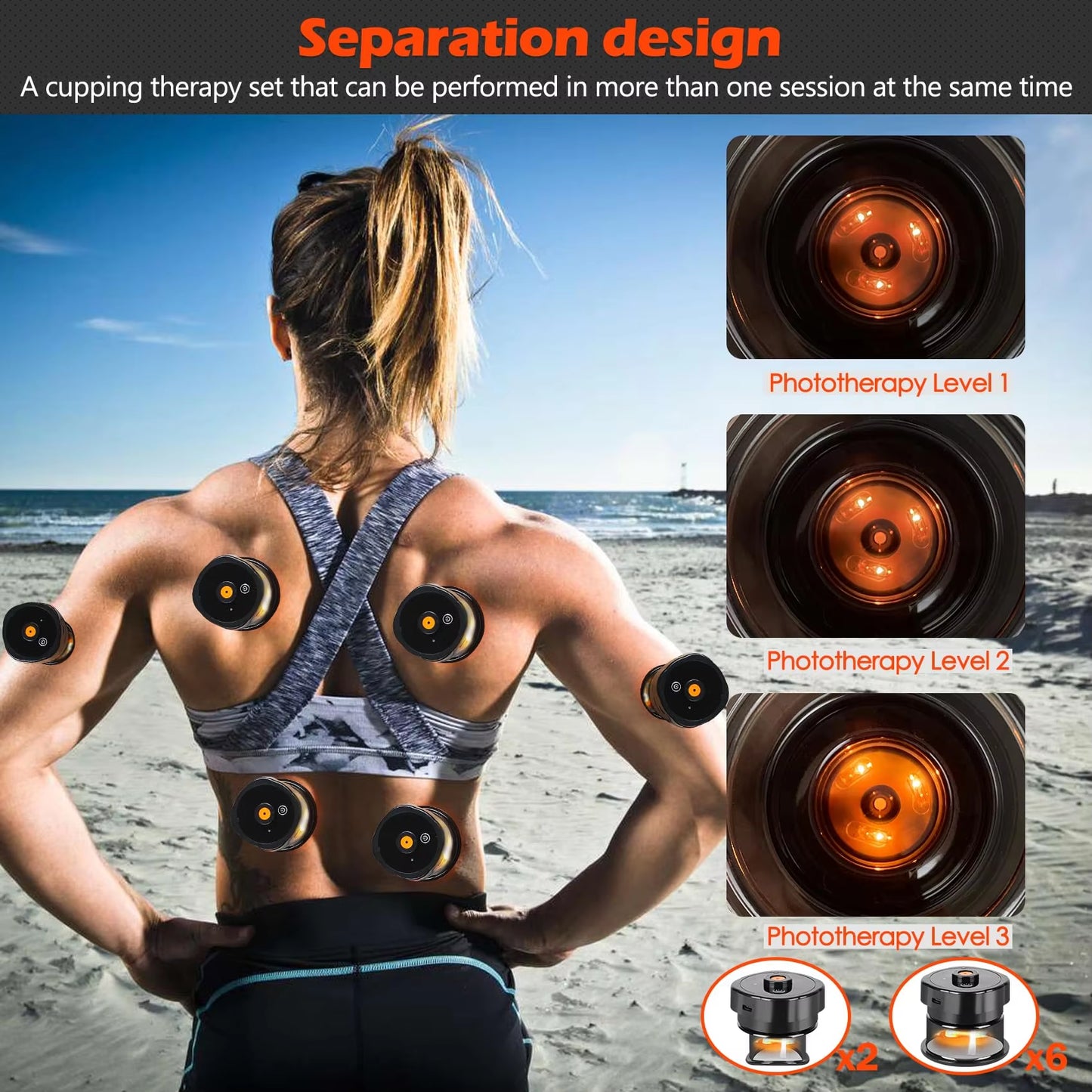 Revitalize Your Body: 8-Cup Electric Cupping & Gua Sha Massager for Anti-Cellulite & Fat Burning Therapy