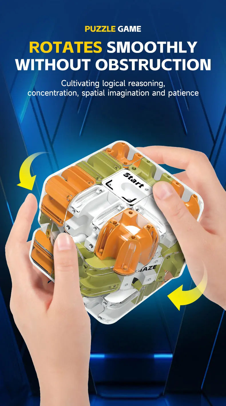 🎁 Christmas Gift Ideas – 3D Ball Rolling Cube Maze Puzzle Toy | Stress-Relief Brain Teaser for Kids & Adults