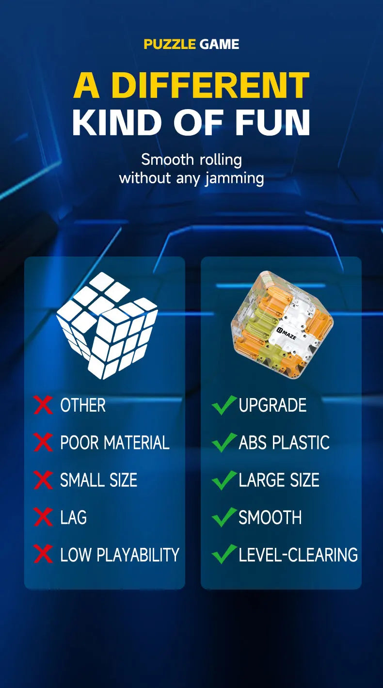 🎁 Christmas Gift Ideas – 3D Ball Rolling Cube Maze Puzzle Toy | Stress-Relief Brain Teaser for Kids & Adults