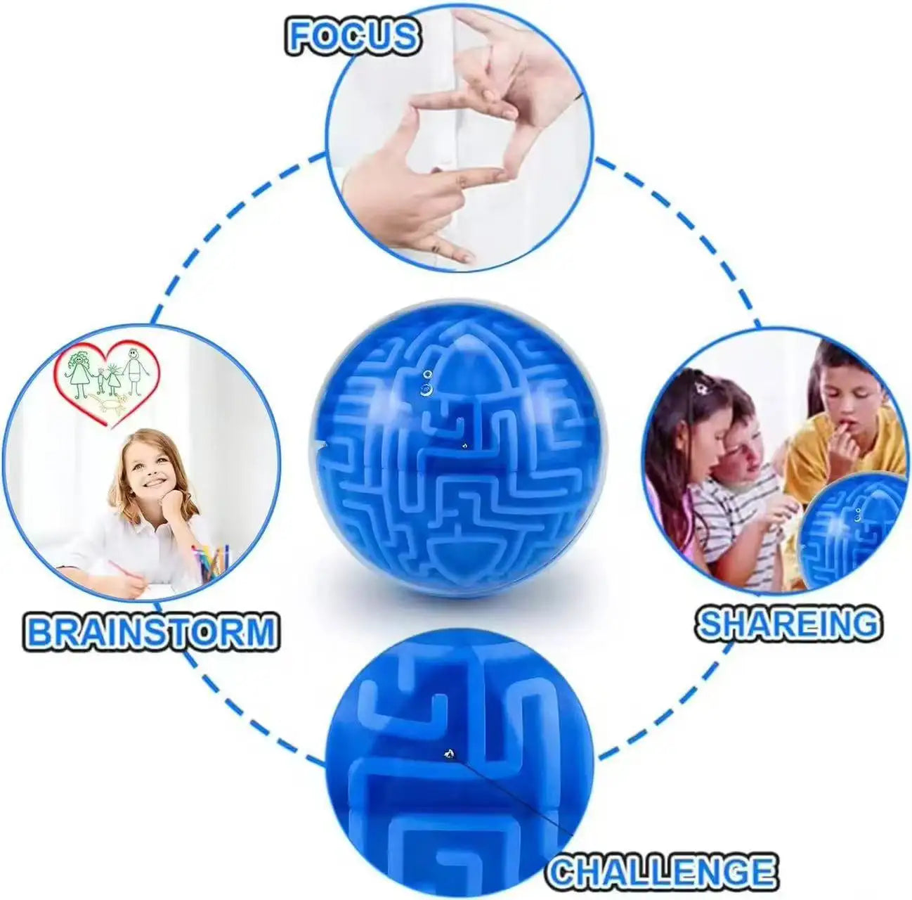 🎁 Christmas Gift Ideas – 3D Ball Rolling Cube Maze Puzzle Toy | Stress-Relief Brain Teaser for Kids & Adults