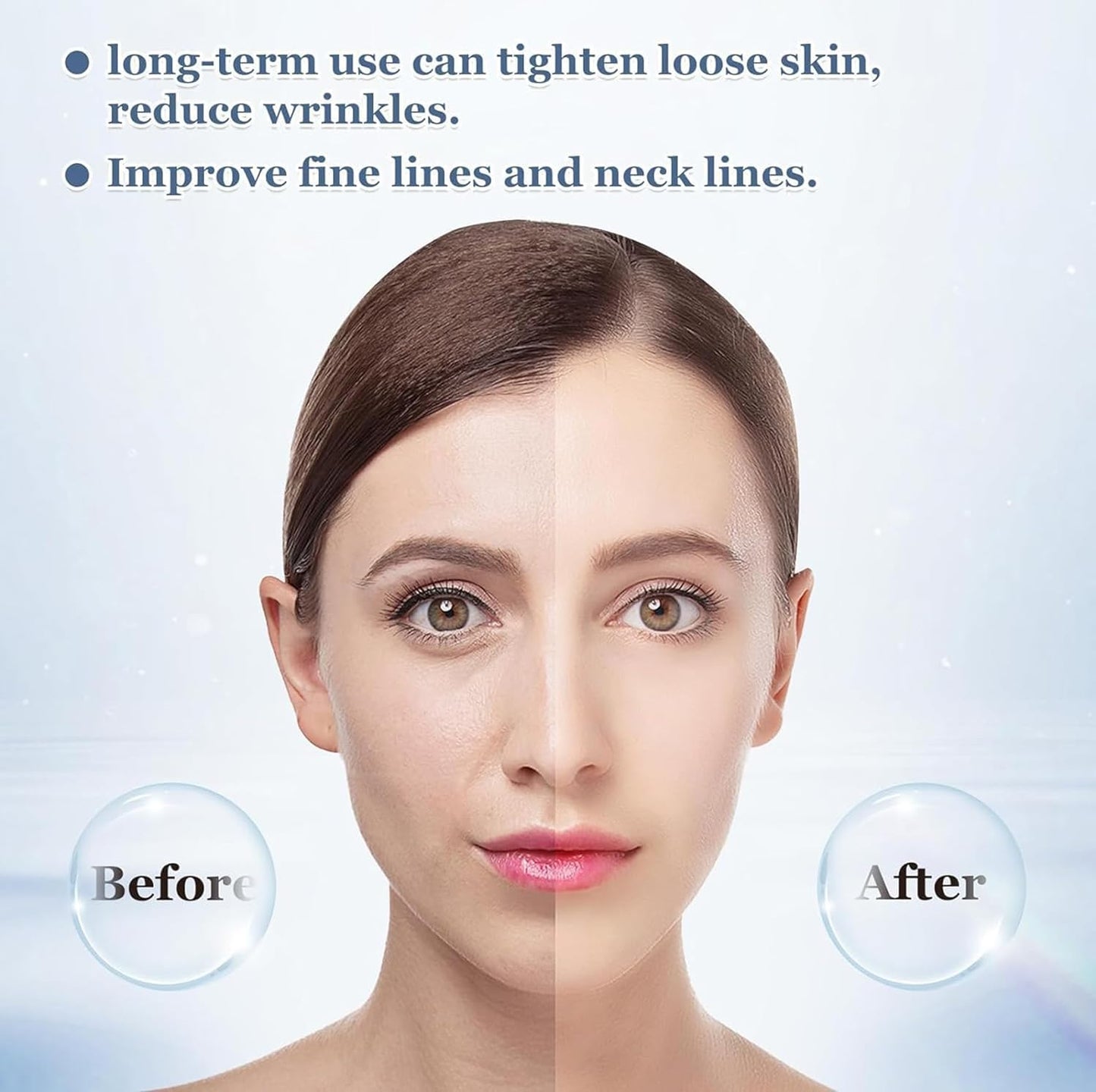 Advanced Face Massager - Anti-Wrinkle and Skin Tightening Device with 45°C Heat and 4 Modes for Facial and Neck EMS Toning and Firming