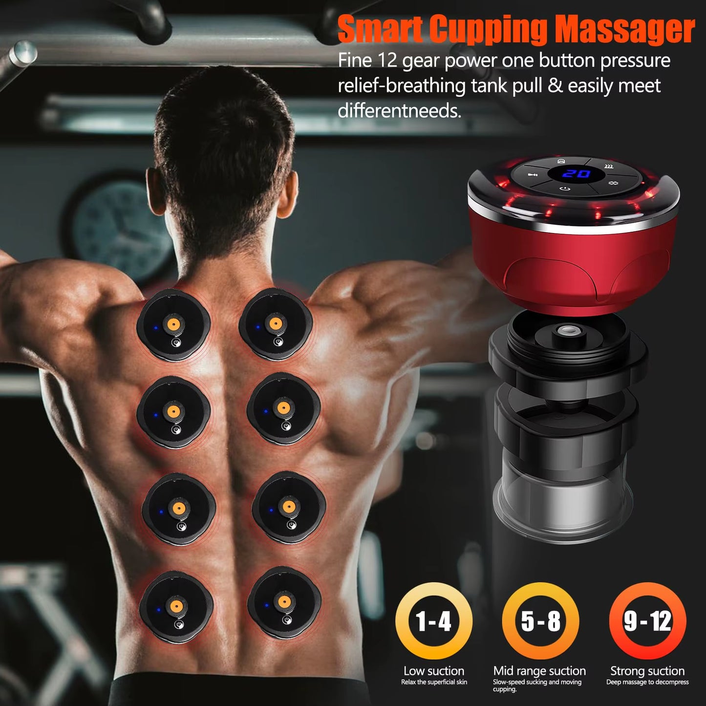 Revitalize Your Body: 8-Cup Electric Cupping & Gua Sha Massager for Anti-Cellulite & Fat Burning Therapy