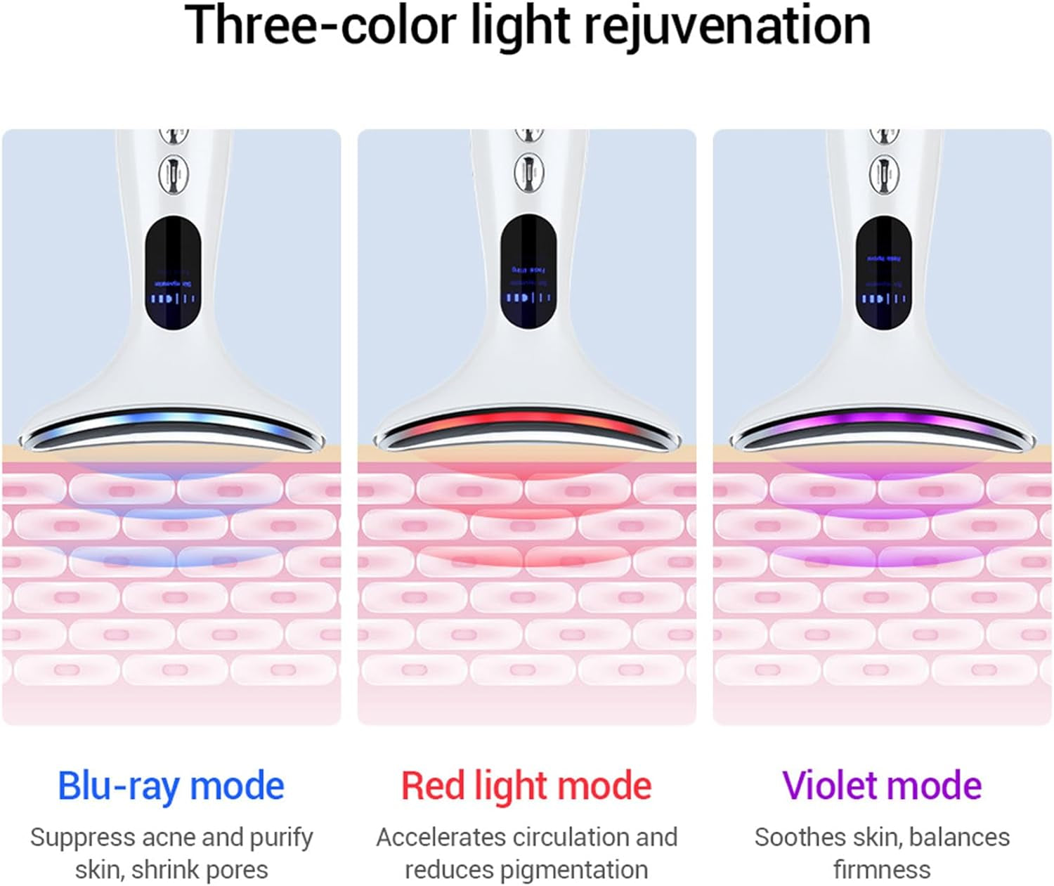 Advanced Face Massager - Anti-Wrinkle and Skin Tightening Device with 45°C Heat and 4 Modes for Facial and Neck EMS Toning and Firming